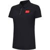 Li Ning Серия Glory Удобная Повседневная Простая Универсальная Футболка-поло с коротким рукавом Женские топы Насыщенный темно-синий APLV440-1