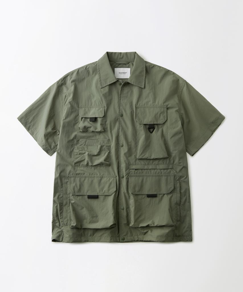 OUTSTANDING Nylon Utility Packable Half Shirt_Green