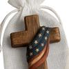 1/2Pcs Faith Fortitude Pocket Hug with Inspirational Card Portable Wooden Patriotic Faith Token Decoration Christian Religious Gifts