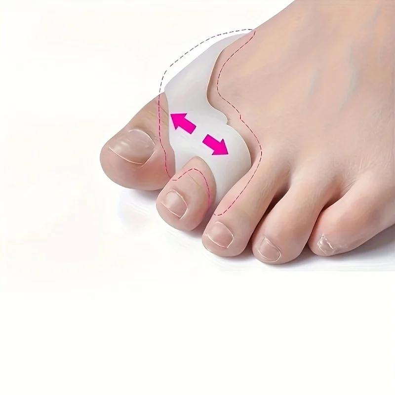 2/4Pcs Gel Pinky Bunion Corrector Little Toe Separator Bunionette Pads Toe for Pain Relief of Corn Callus and Blisters