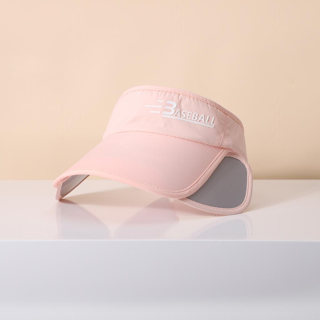 Retractable Pull Plate Offset Printing Letter Sun Hat Men'S And Women'S Quick-Drying Sunshade Running Casual Empty Top Hat
