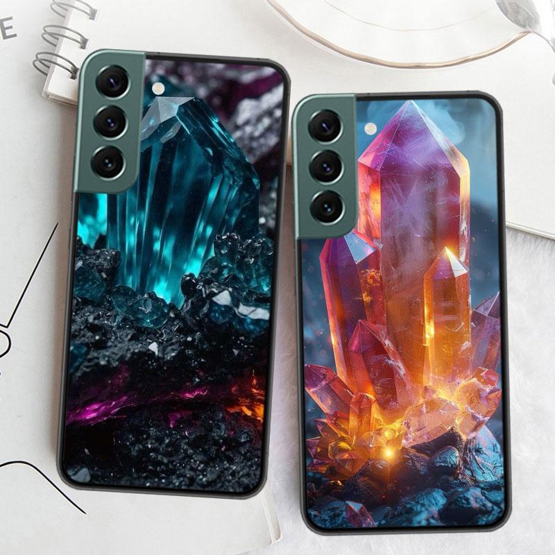 Чехол для телефона из натуральных хрустальных бриллиантов для Samsung Galaxy S22 S25 Ultra S21 S10 Plus S26 Edge S20 S23 S24 FE Силиконовый Мягкий