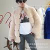 Пальто осень-зима новое воротник-стойка искусственное меховое пальто женское среднее и длинное повседневное теплое искусственное меховое пальто из лисы