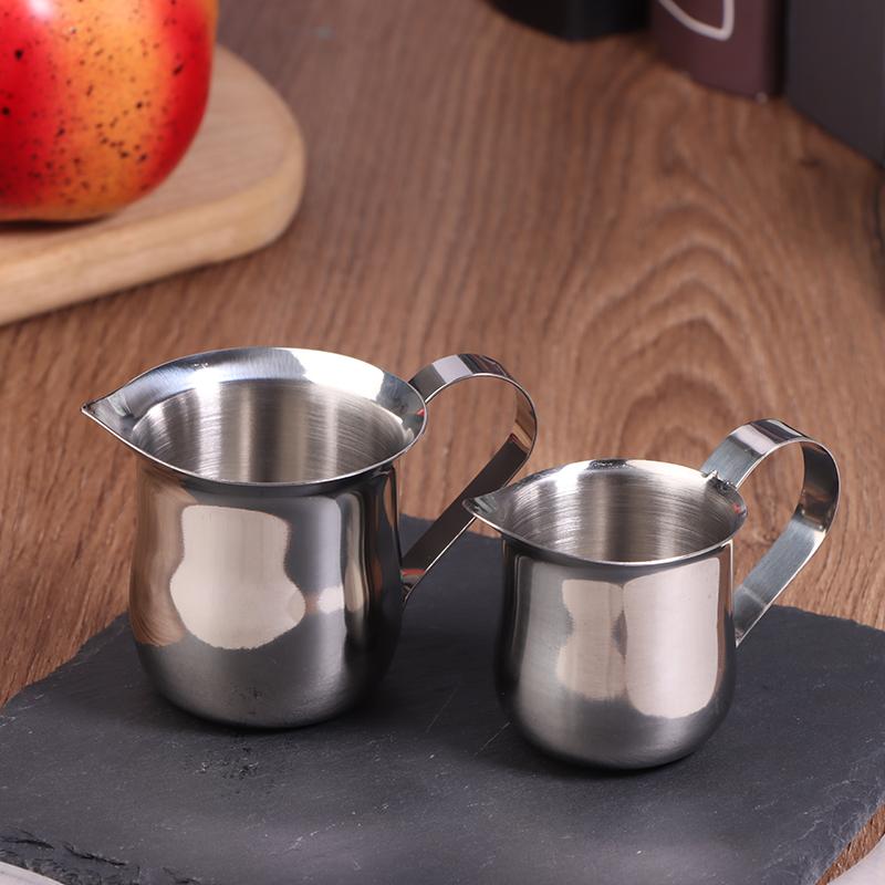 Coffee Milk Frothing Pitcher Cup Kitchen Stainless Steel Creamer Pitchers 60-240Ml Measuring Cup With Pouring Spout Coffeeware