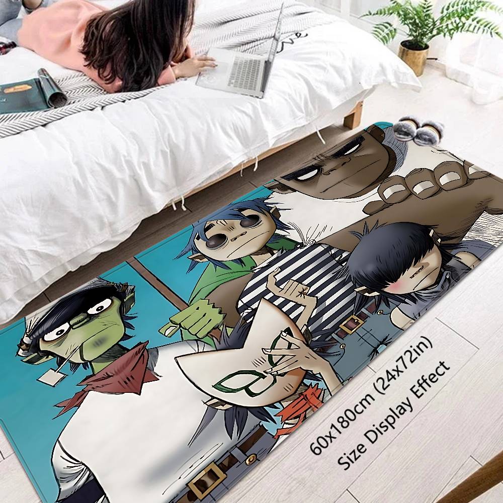 Музыкальная Крутая Группа G-gorillaz Придверный Коврик Моющийся Нескользящий Коврик для Гостиной, Зоны Дивана и Кресел, Кухни, Прихожей, Ковер
