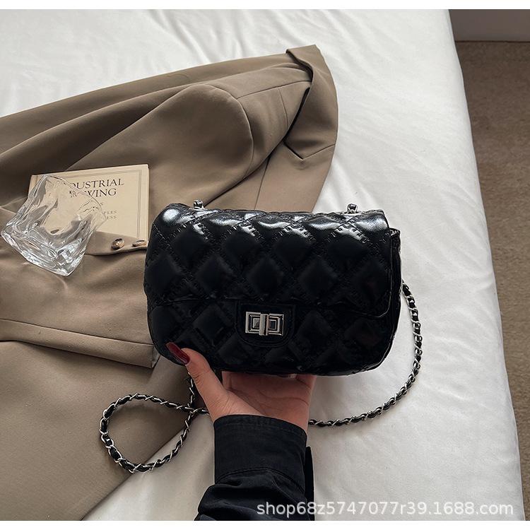 Gentle Texture Lock Temperament Chain Small Bag Women's 2025 Spring New Versatile AINS Crossbody Bag Small Square Bag