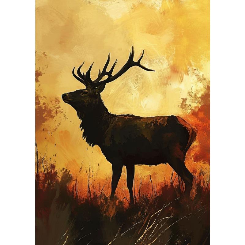 Дикая природа Два оленя Слон Лебедь Кит Настенное искусство Холст Масло Живопись Постеры и Принты Настенные картины для гостиной Домашний декор