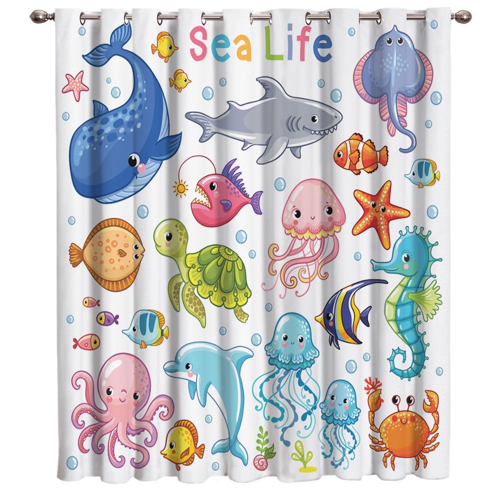 Спальня Кухня Шторы Мультфильм Зоопарк Животные Коллекция Джунгли Ребенок Оконные Шторы Шторы для Гостиной Декоративные Элементы