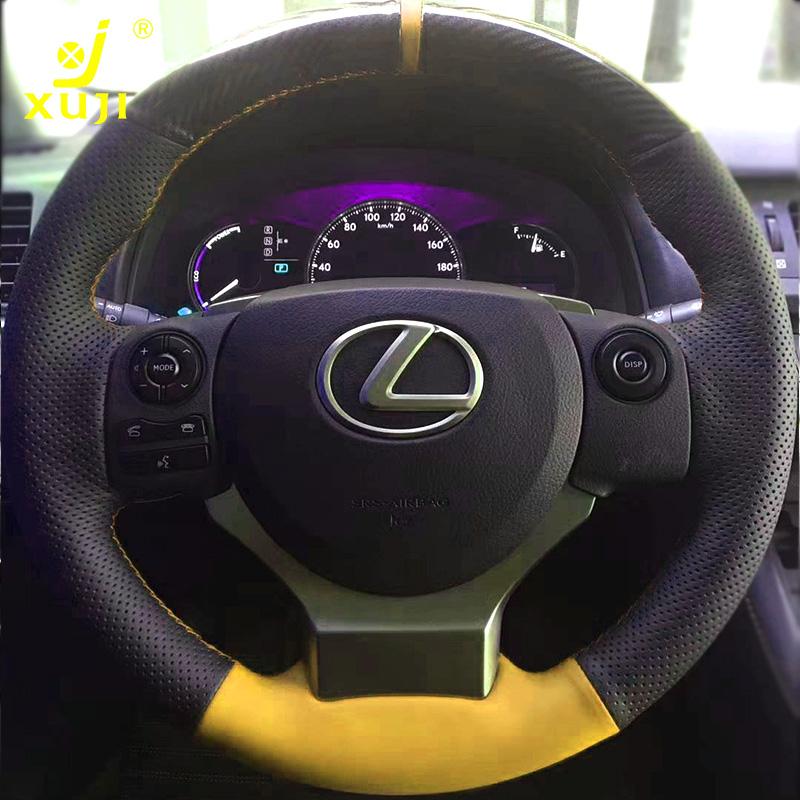 Чехол на руль автомобиля для Lexus Is 200t 250 300 350 F Sport RC 350 CT 200h / NX, обмотка руля из углеродного волокна и кожи