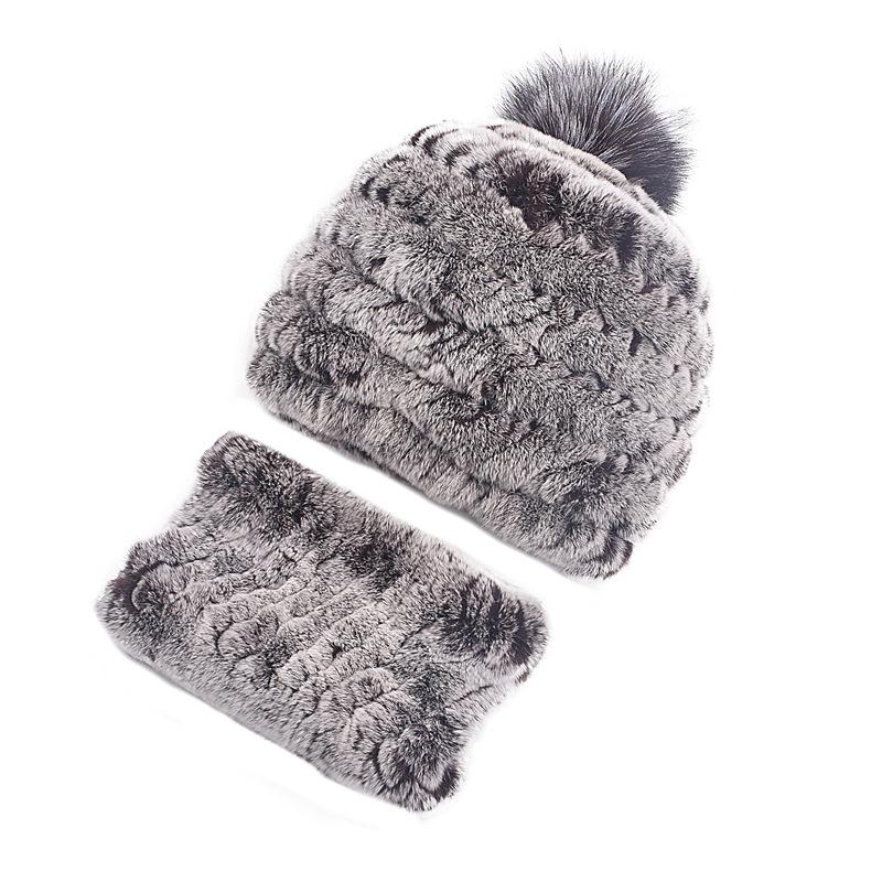 Fur Hat Children Fall and Winter Outdoor Warm Ear Protection Scarf Mom Leisure Set