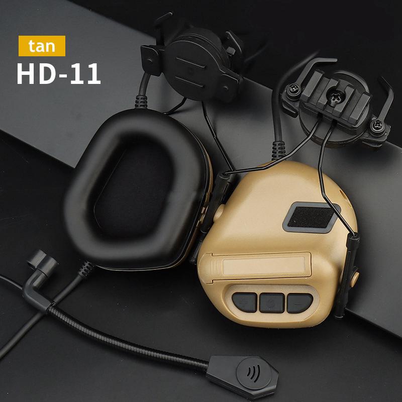 Шлем-гарнитура с шумоподавлением, звукосниматель, защита слуха, наушники для стрельбы, военные наушники для страйкбола