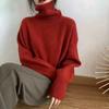 Hirsionsan Cashmere Oversized Turtleneck Knitted Sweater Women Winter Thicken Warm Solid Basic Pullovers Female Casual Soft Long Sleeve Jumper