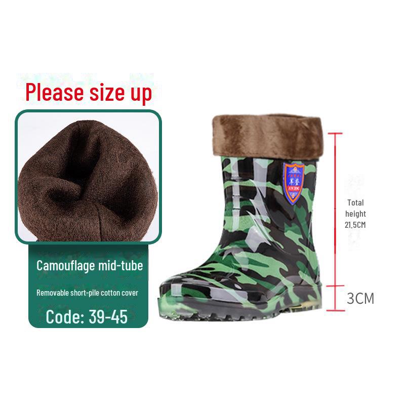 Мужские камуфляжные водонепроницаемые строительные ботинки с высоким голенищем 2025