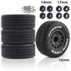 1/10 1/8 RC Short Course Tires Truck Tires OD 4.33" And Wheels 12mm 14mm 17mm Hex for 1:8 1:10 Scale Off Road Truck Car Traxxas