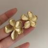 Серьги-цветы из матового металла Yupsk для женщин в стиле ретро, цвет пяти листьев, модные украшения для вечеринок