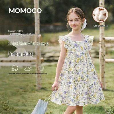 Летнее платье-принцесса без рукавов для девочек MOMOCO