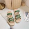 Cool slippers women's new summer fashion versatile flat-bottomed Korean version two wearing Roman sandals thick-soled beach women