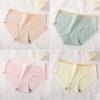 Women's Underwear, Morandi Color Ribbed Cotton, Antibacterial Crotch, Physiological Period Underwear, No Trace Embroidery