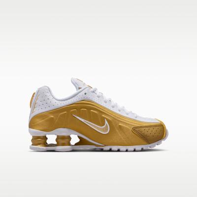 Nike Shox R4 Metallic Gold White (GS)