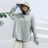 Женская толстовка с капюшоном и защитой от солнца UPF 50+, на молнии, с длинными рукавами и перчатками для пеших походов, велоспорта, альпинизма, активного отдыха