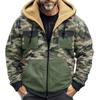 Men's Winter Camouflage Print Jacket Men's Casual Trend Zipper Hooded Jacket