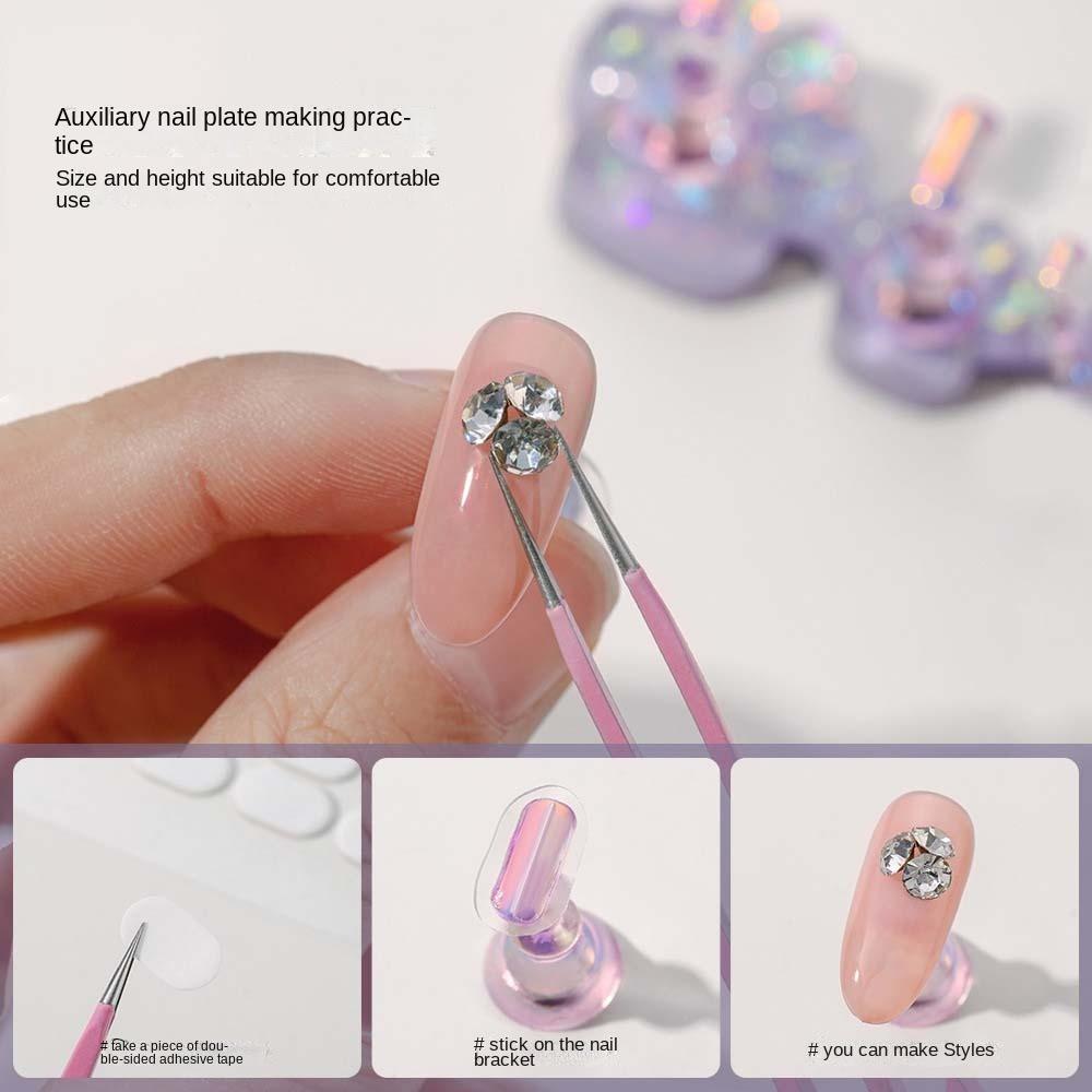 Nail Art Display Tool Cat Claw Nail Display Stand Nail Art Practice Fake Nail Tips Training Display Aurora Nail Tip Base Holder