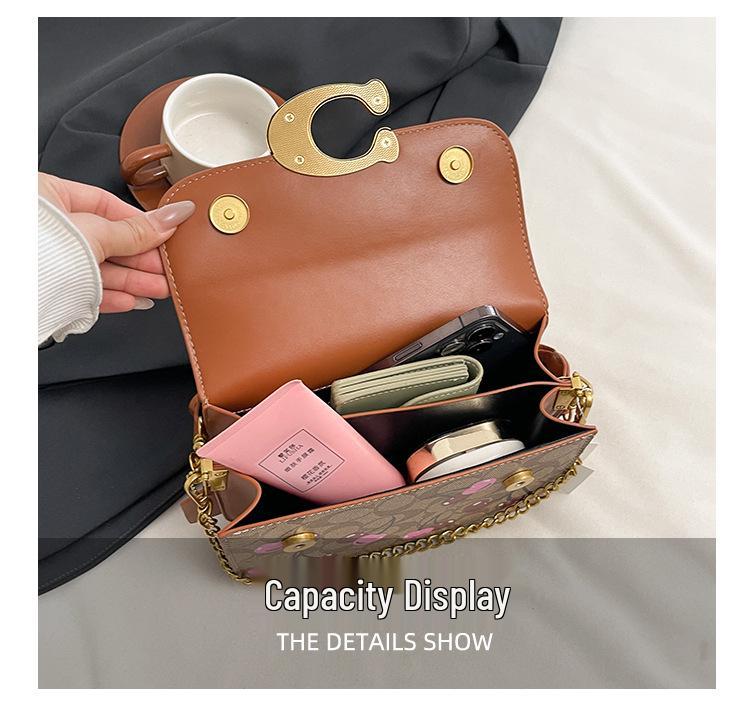 Женская стильная маленькая квадратная сумка кроссбоди высокого класса 2025 года с универсальным принтом