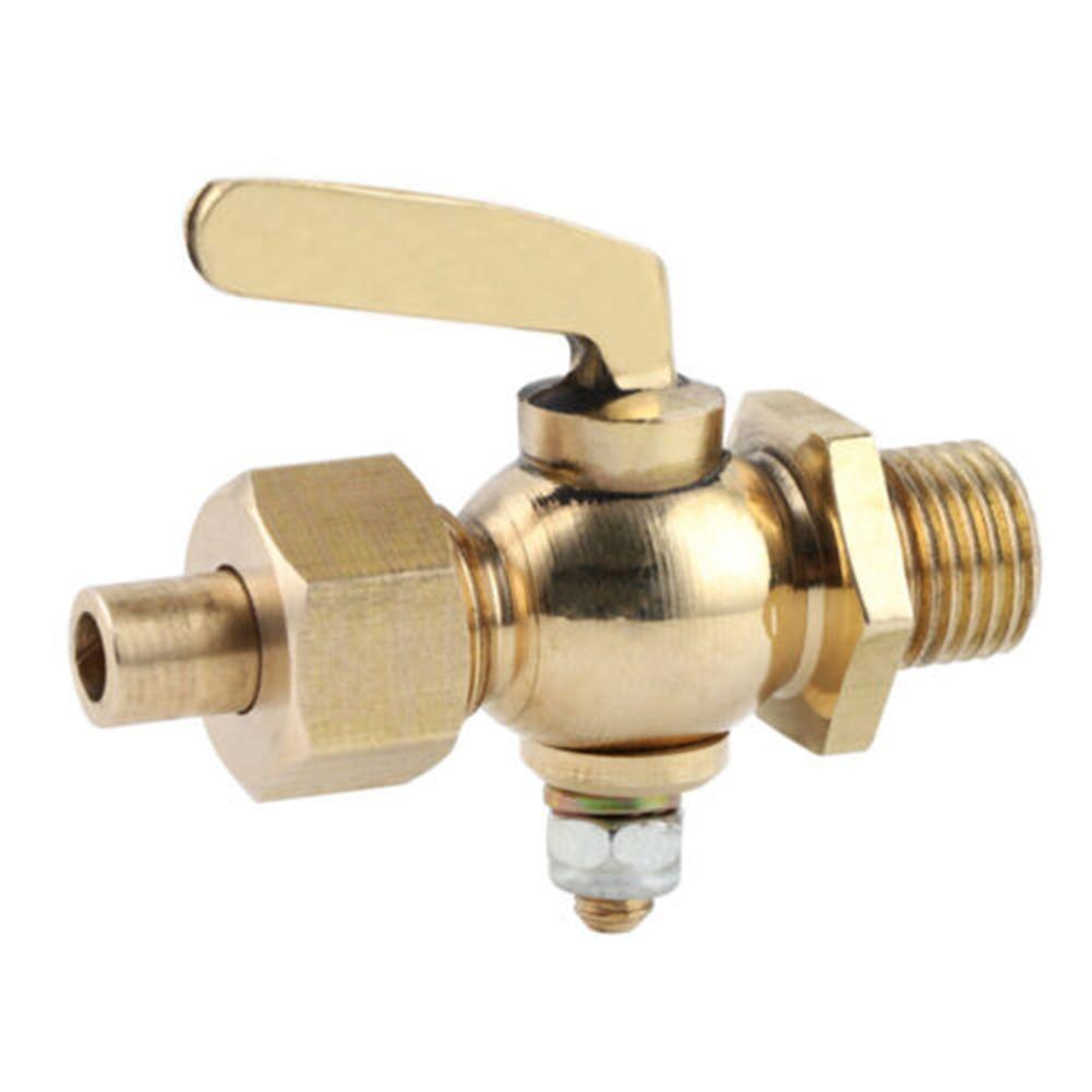 G1/4 Motorcycle Copper Threaded Brass Drain Petcock Shut Off Valve For Fuel Gas Oil Air 1/8 Inch -1/4 Inch Fuel Tap