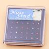 Stainless Steel Nose Studs with 2mm, 2.5mm, 3mm Rhinestones for Body Piercing