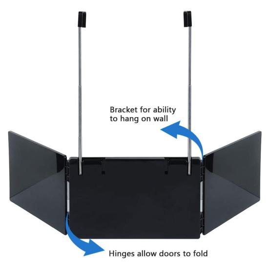 Mirror Realistic Reflection Easy To Store ABS 360-degree Tri-fold Mirror for Gift