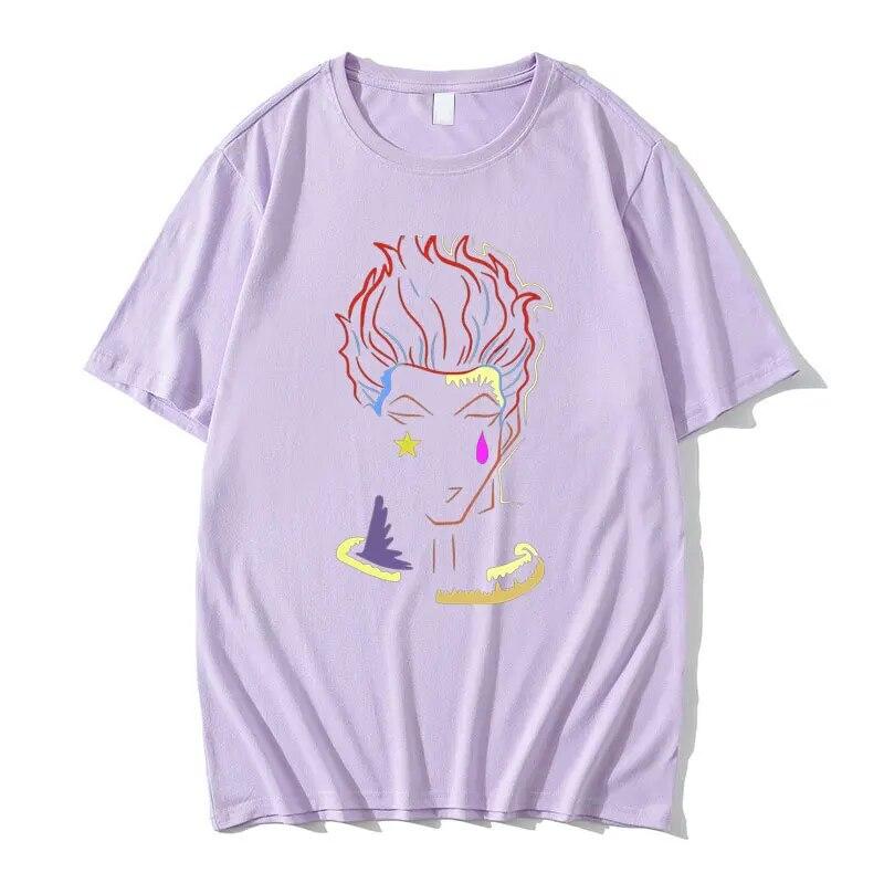 Аниме Hunter X Hunter Hisoka Футболка с принтом Уличная одежда Унисекс Мода Harajuku Футболка с коротким рукавом Унисекс Женщины Unisexga Повседневные футболки