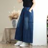 Plus Size Thin Vintage High Waist Casual Loose Women Summer Jeans Denim Wide Leg Pants