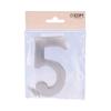 Номер 5 матовый никель 10см невидимая фиксация edm