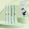 Набор гелевых ручек Panda из 4 шт., зеленый бамбук, Soft Touch, шариковая ручка 0,5 мм, черный цвет, чернила для письма