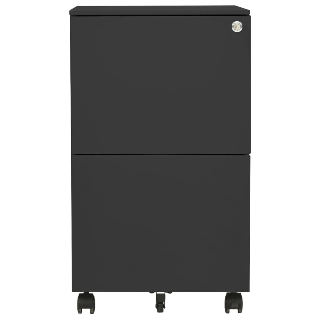 File Cabinet with Casters Anthracite 39 x 45 x 67 cm Steel