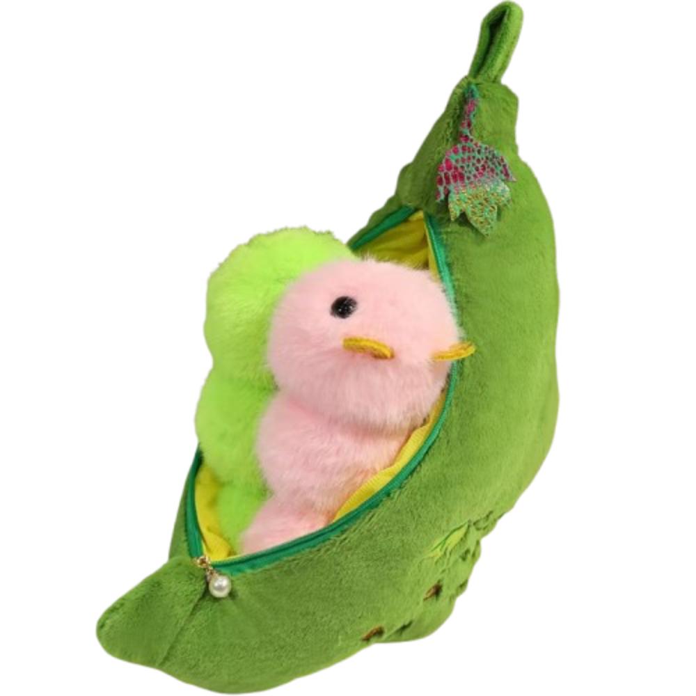Caterpillar Green Soybeans Plush Keychain Fluffy Kidney Bean Plush Toy  Couple gift