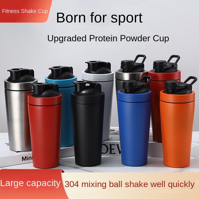 Vacuum-sealed 304 Stainless Steel Custom Logo Portable Protein Powder Shaker Bottle