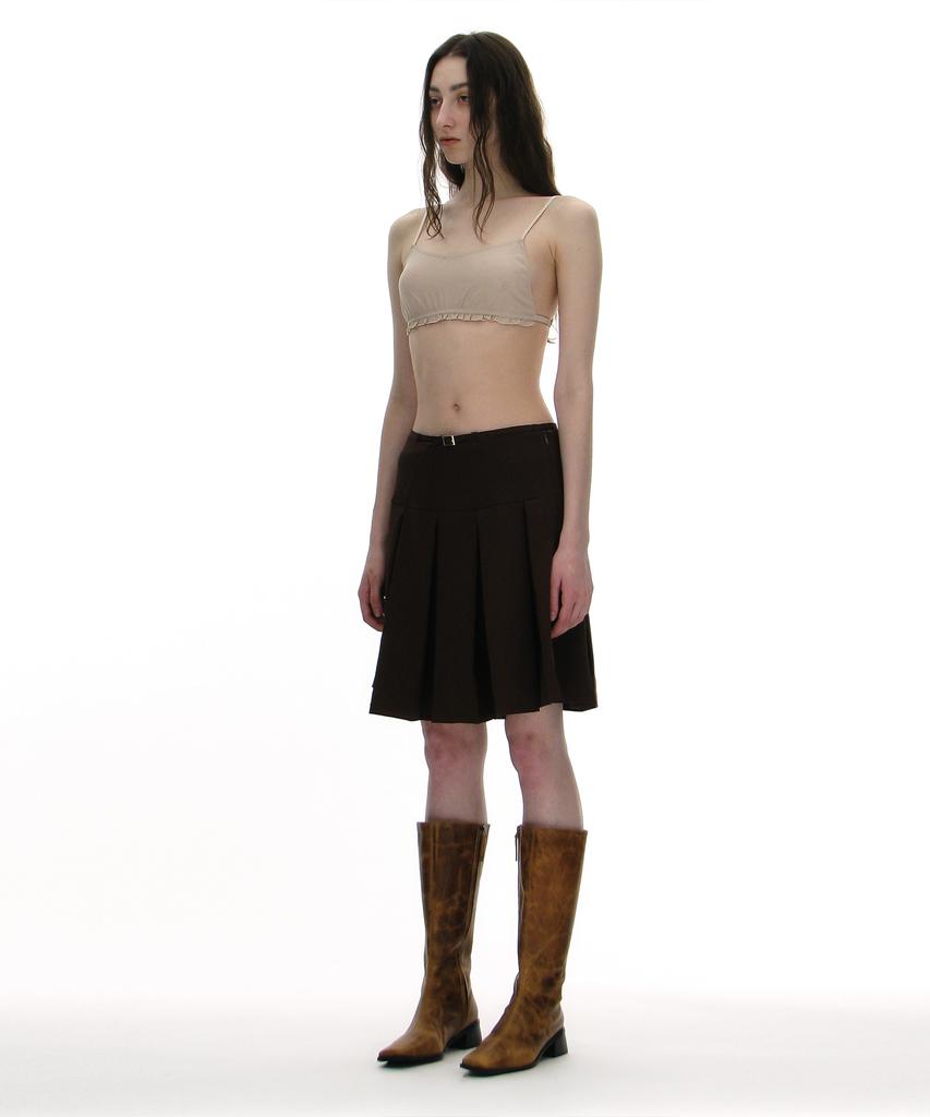 Partimento Women Slim Square Toe Midi Boots_Camel