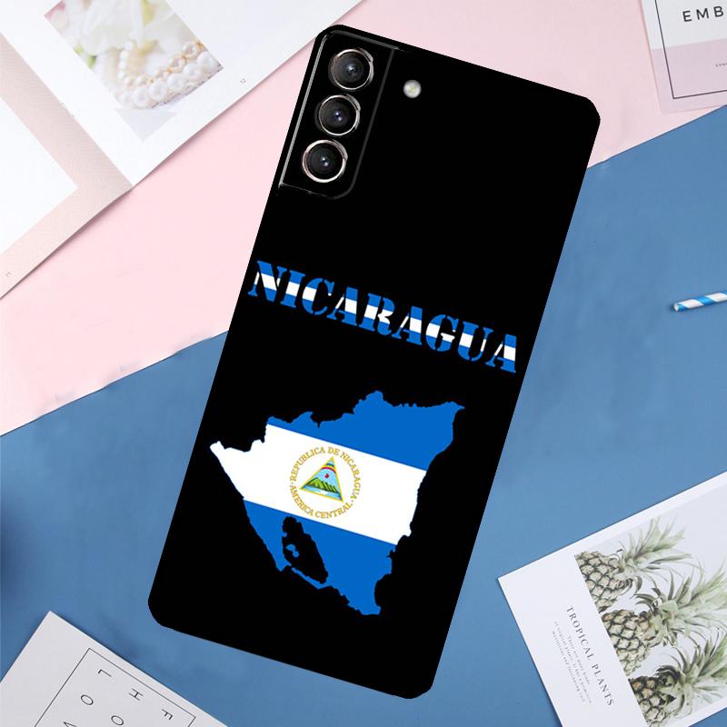 Nicaragua Flag Case For Samsung Galaxy S24 S22 S23 Ultra Note 20 S9 S10 Note 10 Plus S20 FE S21 FE Cover
