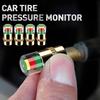 Клапаны датчика давления в шинах автомобиля 36 PSI 2.4 Bar Колпачки штоков датчиков давления в шинах для автомобилей Мотоциклов Велосипедов Визуальный трехцветный сигнал