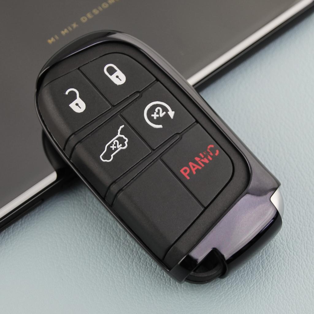 Черный брелок для ключей от автомобиля, чехол-держатель для Jeep Grand Cherokee Renegade Compass Dodge Journey Durango Charger Dart Chrysler 200
