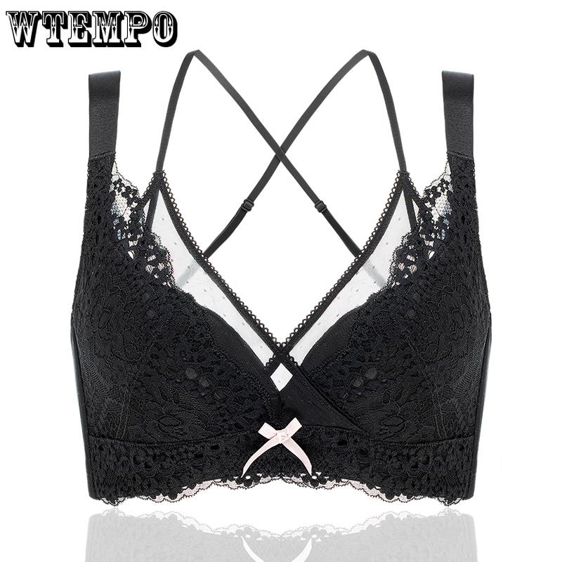 Lace Bra Women's Full Cup Support Underwire Black Bra 32 34 36 38 40 42 44 46 B C D E F