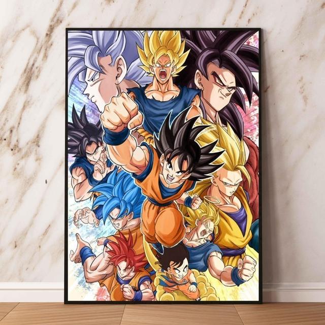 Аниме-плакат, персонаж Dragon Ball, подарок другу, гостиная, наклейка на домашнюю стену