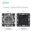 BSEED Zigbee Switches Module Glass Panel Touch Switches USB C Phone Charge Socket Port Smart Function Key EU Sockets Parts
