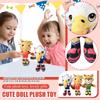 Plush Leopard Toy Soft Stuffed Animal Doll with Detailed Stitching and Printed Outfit for Collectors and Kids Suitable for Display or Play