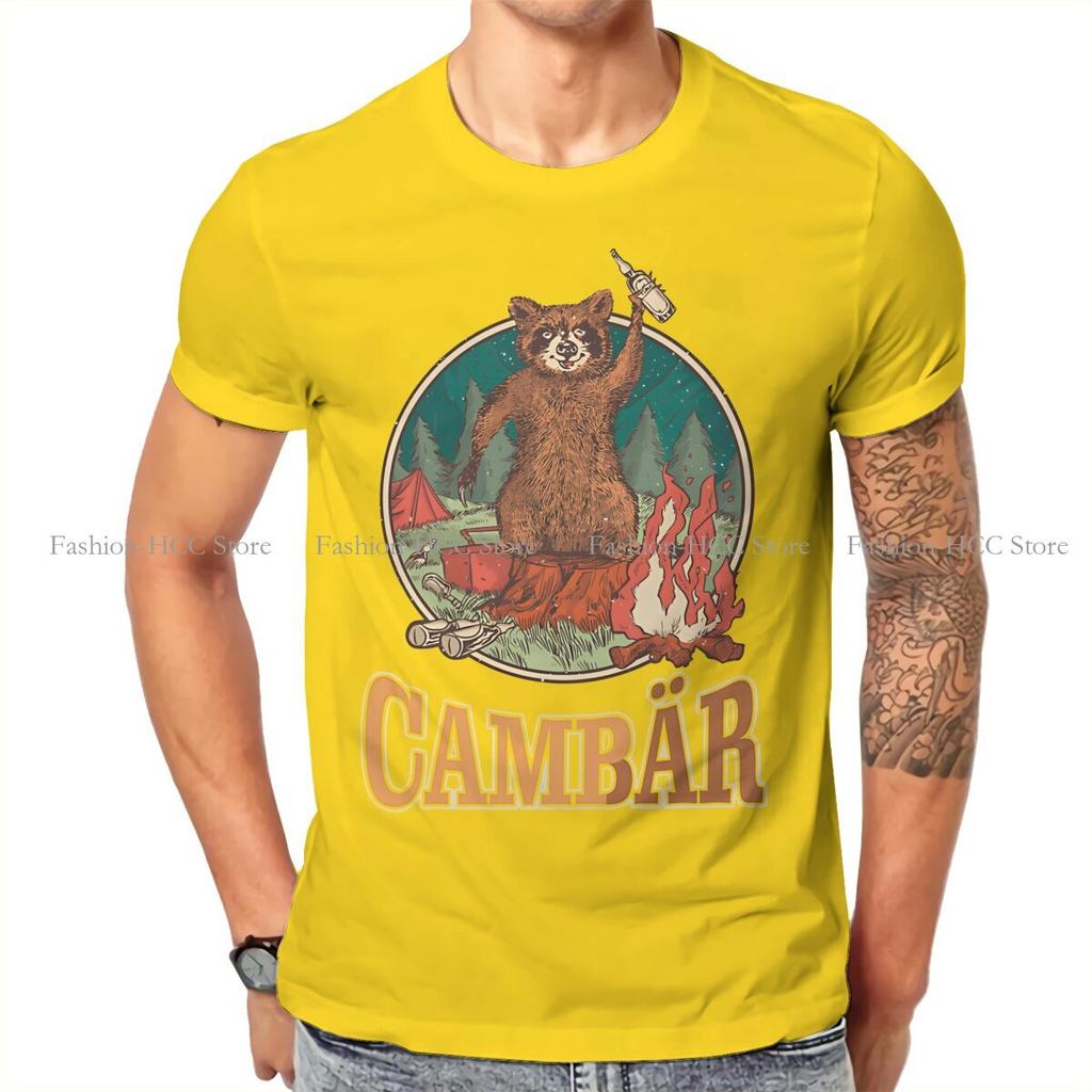Smokey The Bear Camping Saying Funny Tshirt Harajuku Alternative Unisexs Tshirts Tops Large Cotton Oneck T Shirt