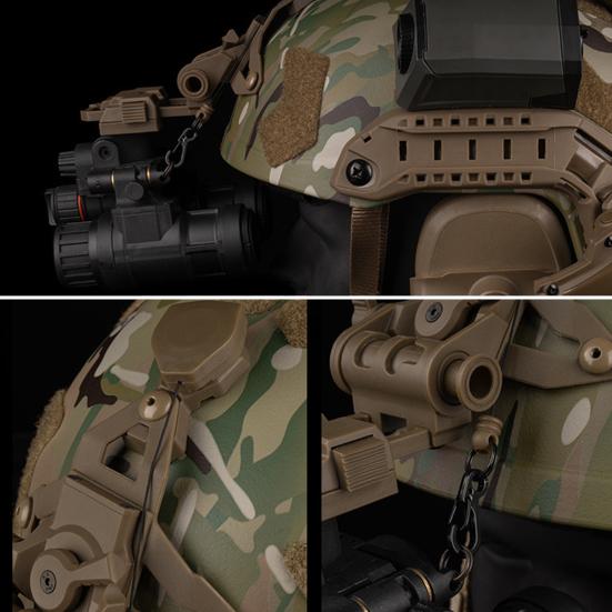 NVG Anti-lost Lanyard 360 Degree Rotation Helmet Mount Night Vision Goggles Telescopic Rope Strap for WILCOX L2 G05 Three-Hole NVG Mounting System