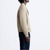 Zara Solid Color Casual Comfortable Long Sleeve Jacket Men Jackets Beige 3918400-711