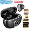 Wireless BT5.4 Real Time AI Translator Earbuds 144 Languages Translation 99% Earphone Accuracy HIFI HD Voice Touch Control Headphone Business Learning