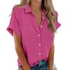 Женские рубашки с коротким рукавом, однотонные блузки на пуговицах Casua, топы с нагрудным карманом